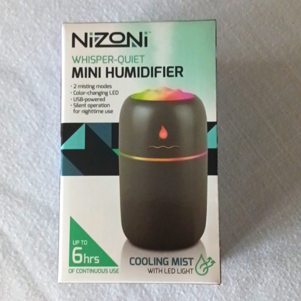 Nizoni Whisper Quiet Mini Humidifier NWOT